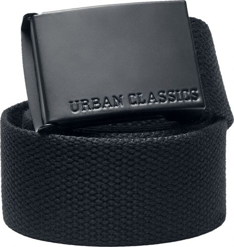 Urban Classics Látkový opasek s barevnou sponou Opasky černá