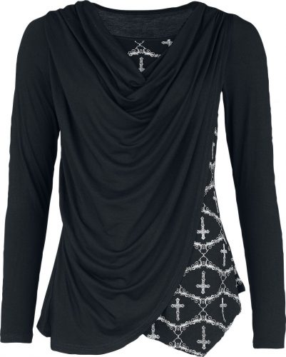 Gothicana by EMP Gothicana X Anne Stokes - Longsleeve im Doublelayer look Dámské tričko s dlouhými rukávy černá