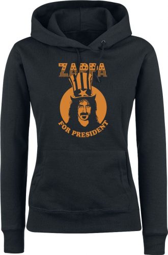 Frank Zappa Zappa For President Dámská mikina s kapucí černá