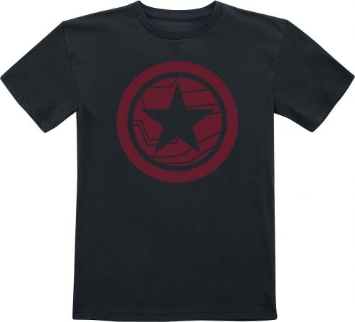 Captain America Kids - Red Shield Logo detské tricko černá