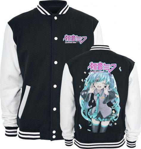 Vocaloid Hatsune Miku - Miku Varsity College bunda cerná/bílá