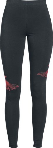 Black Premium by EMP Leggings mit Rabenprint Leginy černá