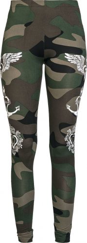 Rock Rebel by EMP Leggings mit Allover- Camouflage und Print Leginy maskáčová