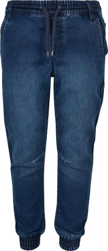 Urban Classics Boys Biker Denim Joggpants detské kalhoty modrá