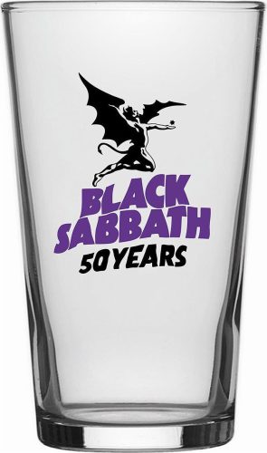 Black Sabbath 50 Years pivní sklenice transparentní