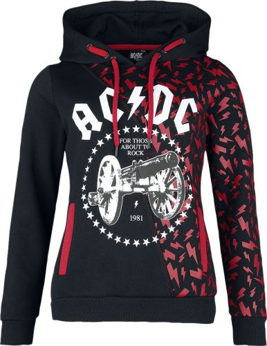 AC/DC EMP Signature Collection Dámská mikina s kapucí cerná/cervená