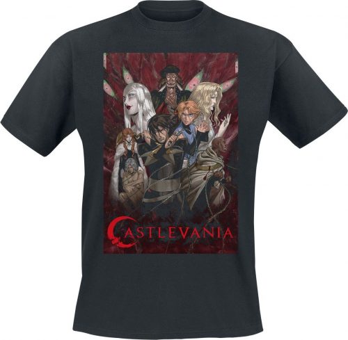 Castlevania Vertical Crew Tričko černá