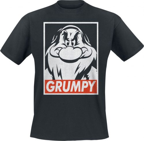 Sněhurka a sedm trpaslíků Grumpy Tričko černá