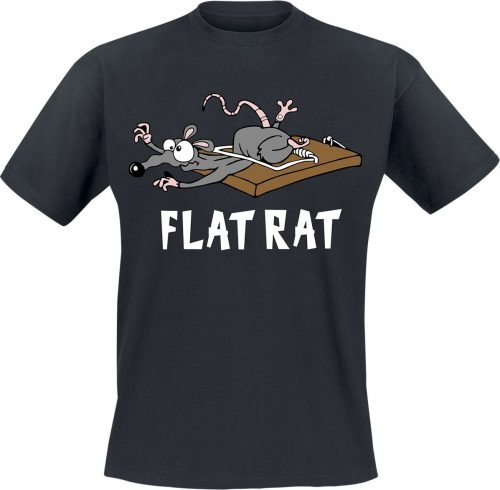 Tierisch Flat Rat Tričko černá