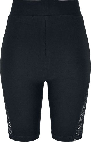 Urban Classics Ladies High Waist Lace Inset Cycle Shorts Dámské šortky černá