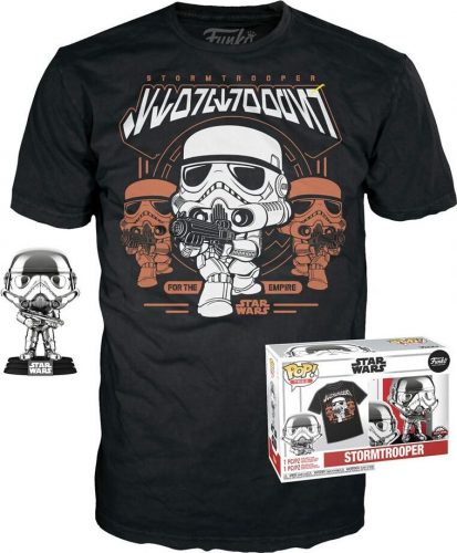 Star Wars Stormtrooper (Metallic Design) - T-Shirt plus Funko - POP! & Tee Sberatelská postava standard