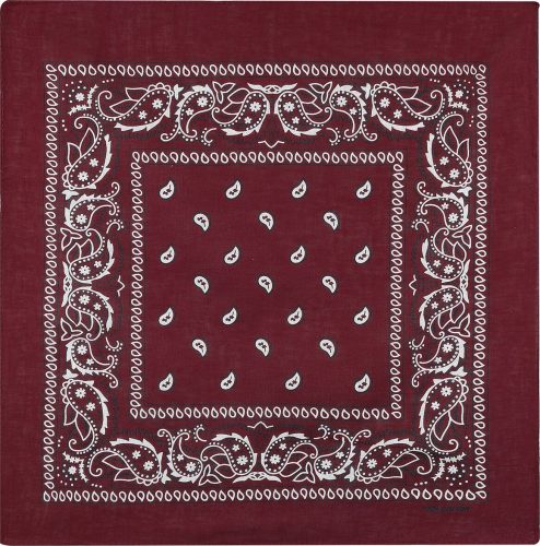 Rock Daddy Bordeaux Paisley Bandana - malý šátek bordová