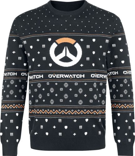 Overwatch Over The Holiday Pletený svetr černá