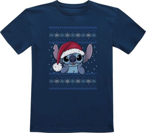 Lilo & Stitch Kids - Christmas Stitch detské tricko modrá