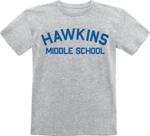 Stranger Things Kids - Hawkins Middle School detské tricko šedá