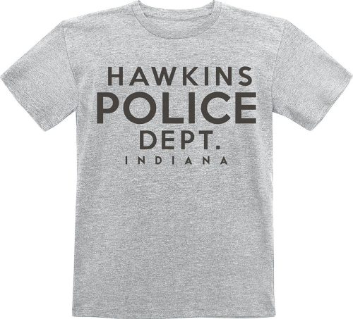 Stranger Things Kids - Hawkins Police Department detské tricko šedá