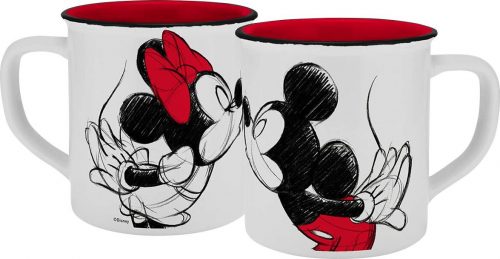 Mickey & Minnie Mouse Kiss Sketch Hrnek vícebarevný