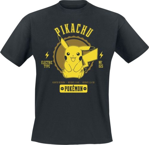 Pokémon Pikachu Tričko černá