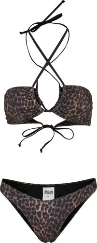 Urban Classics Ladies AOP Hot V Bikini Bikini leopardí