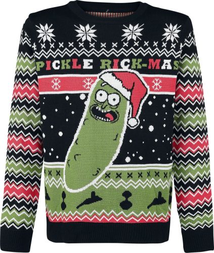 Rick And Morty Pickle Rick Pletený svetr vícebarevný