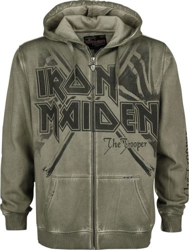 Iron Maiden EMP Signature Collection Mikina s kapucí na zip olivová