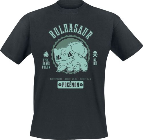 Pokémon Bulbasaur Tričko černá