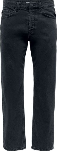 ONLY and SONS ONSEDGE Loose Black 2961 Jeans Džíny černá