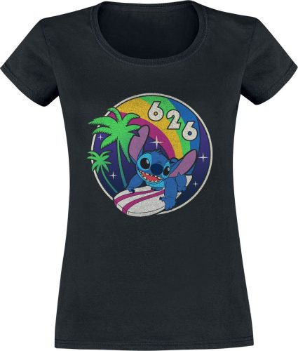 Lilo & Stitch Retro Rainbow Dámské tričko černá