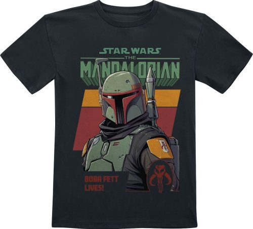 Star Wars Kids - The Mandalorian - Boba Fett Lives detské tricko černá