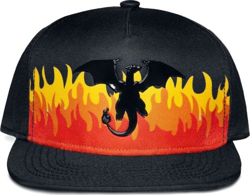 Pokémon Charizard Flames Baseballová kšiltovka černá