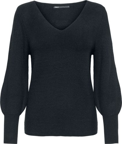 Only ONLATIA L/S V-NECK CUFF KNT NOOS Dámnský svetr černá