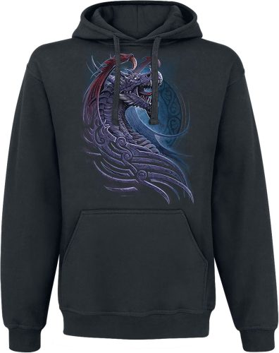 Spiral Dragon Borne Hoodie Mikina s kapucí černá