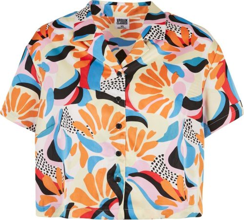 Urban Classics Ladies AOP Satin Resort Shirt Dámská košile vícebarevný