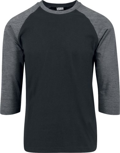 Urban Classics Contrast 3/4 Sleeve Raglan Tee Tričko s dlouhým rukávem cerná/uhlová