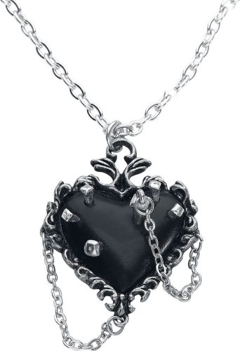 Alchemy Gothic Witches Heart Náhrdelník - řetízek stríbrná