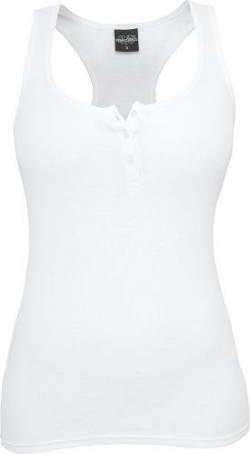 Urban Classics Ladies Button Tanktop Dámský top bílá