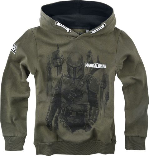 Star Wars Kids - The Mandalorian - Bounty Hunter detská mikina s kapucí khaki