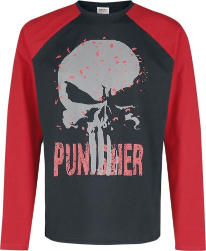 The Punisher Bloody Skull Tričko s dlouhým rukávem cerná/cervená