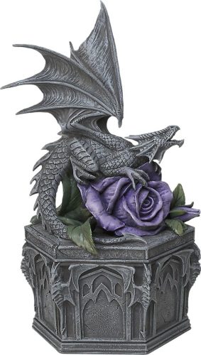 Anne Stokes Dragon Beauty Box Socha šedá/purpurová