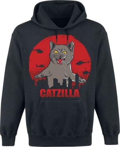 Tierisch Catzilla Mikina s kapucí černá