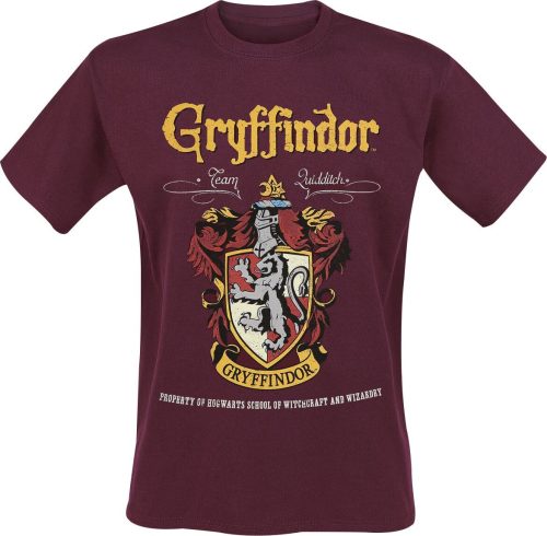 Harry Potter Gryffindor Tričko červená