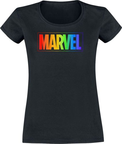 Marvel Rainbow Logo Dámské tričko černá