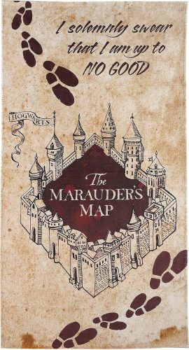 Harry Potter Marauder's Map osuška celoplošný