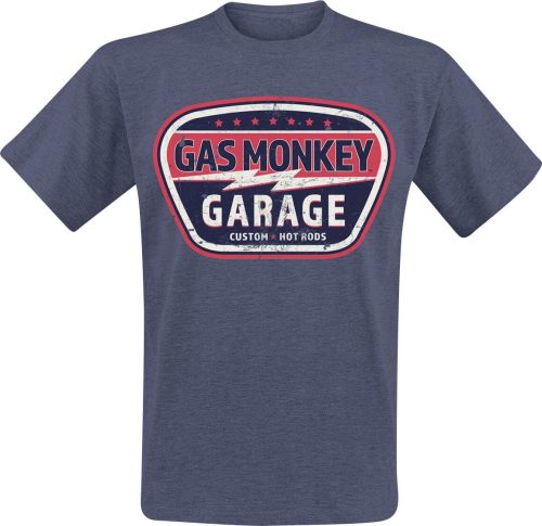 Gas Monkey Garage Vintage Logo Tričko smíšená námornícká modrá