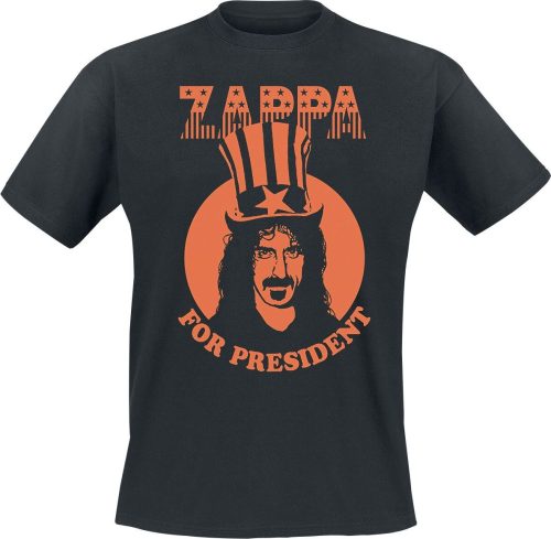 Frank Zappa For President Tričko černá