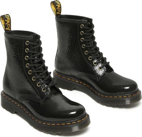 Dr. Martens 1460 - Black Distressed Patent boty černá