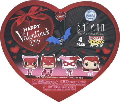 DC Valentine's Day Box 4PC - Pocket Pop! Klíčenka vícebarevný