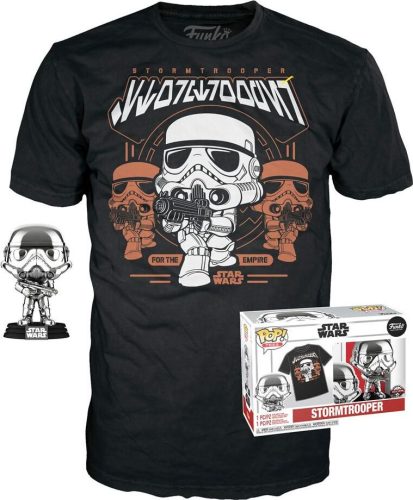 Star Wars POP! a tričko Stormtrooper (metalický dizajn) - tričko plus Funko Sberatelská postava standard