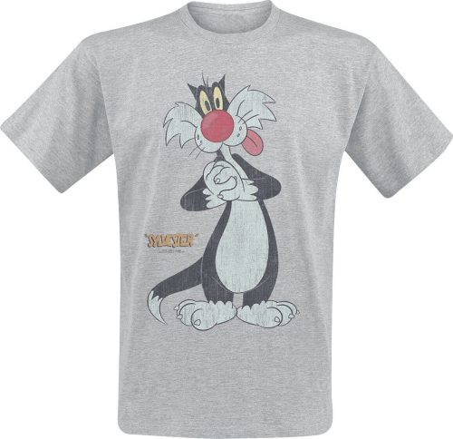 Looney Tunes Sylvester Tričko smíšená svetle šedá