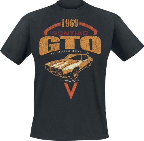 General Motors 1969 Pontiac GTO Tričko černá